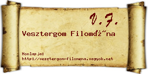 Vesztergom Filoména névjegykártya